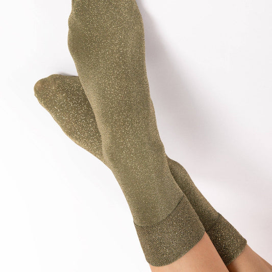 Glitzersocken - grün