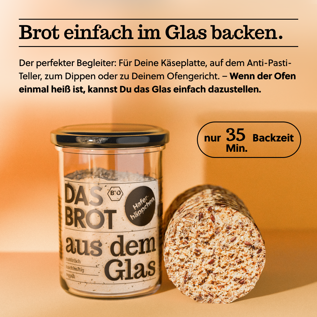 Brotbackmischung im Glas