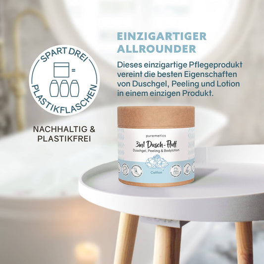3in1 Dusch-Fluff in verschiedenen Sorten