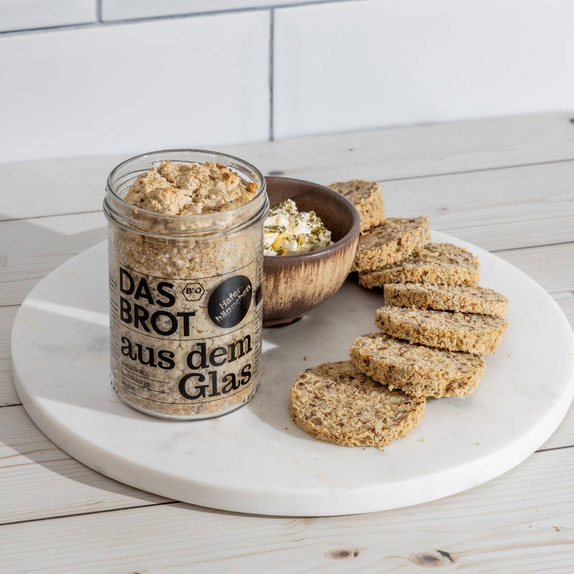 Brotbackmischung im Glas
