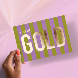 Postkarte "You are gold"