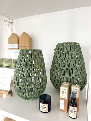grüne Windlichter Laternenseife in Herzform von dearsoap bei stadtrand Stil