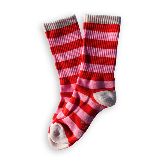 Socken "rosa - rot"