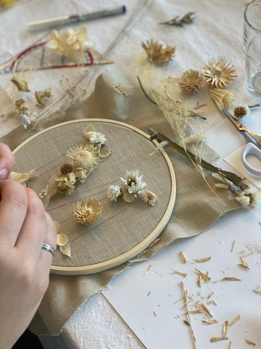 Workshop "Trockenblumen Monogramm" für JGA, Mädelsabende oder Geburtstage (ab 7 Personen)