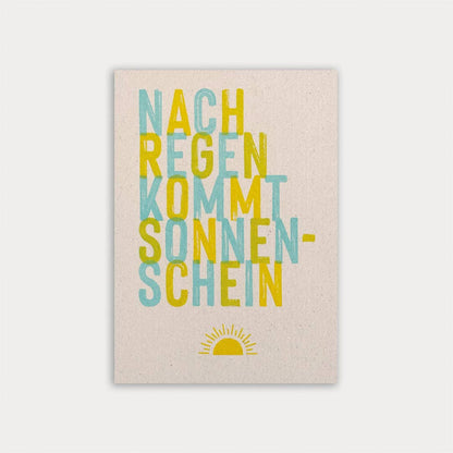 risographie postkarte von Togethery : sonnenschein