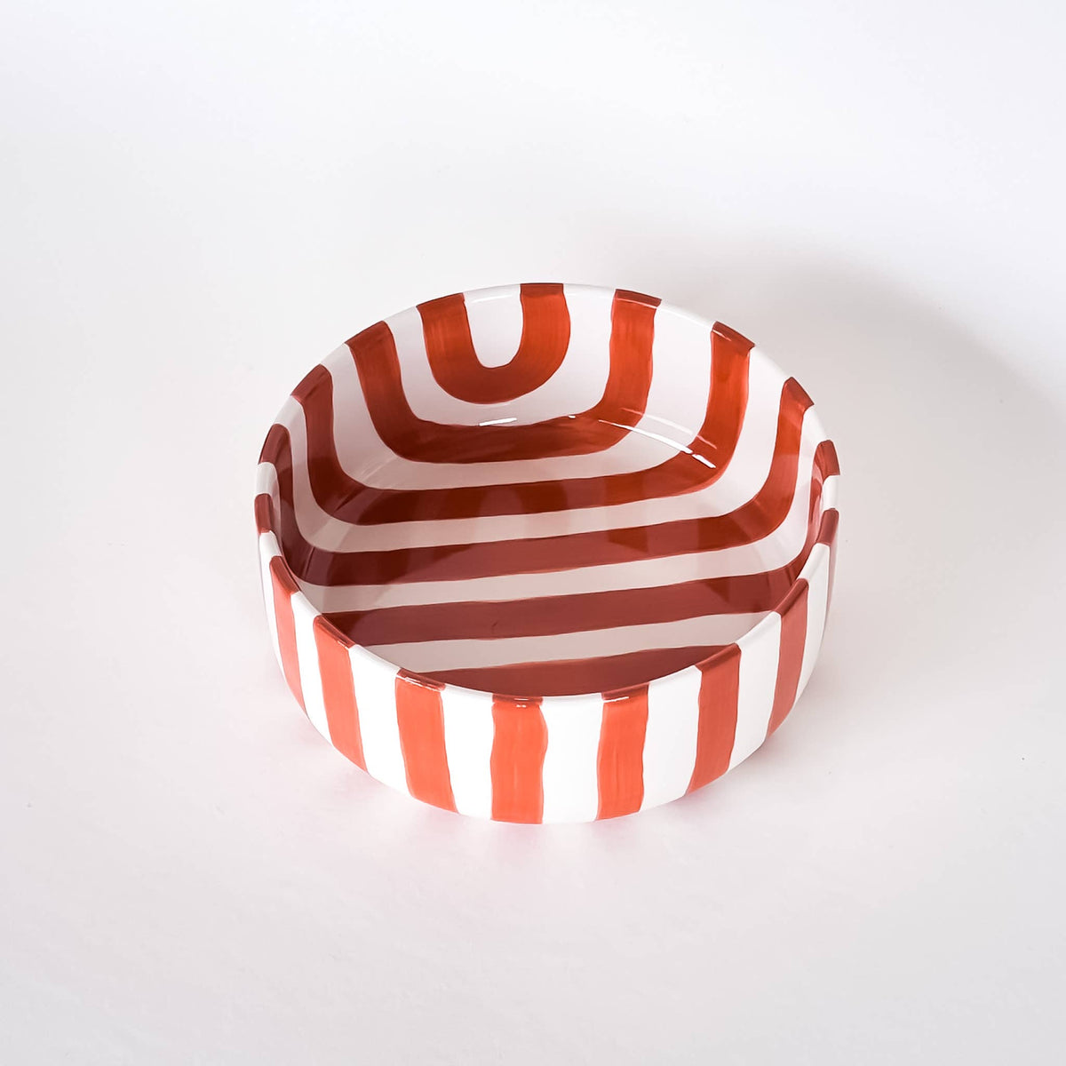 orange gestreifte Schale von Magazin Minori