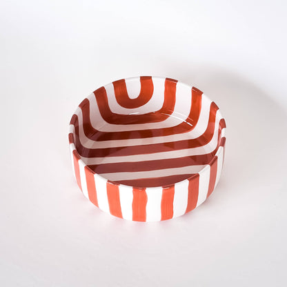 orange gestreifte Schale von Magazin Minori