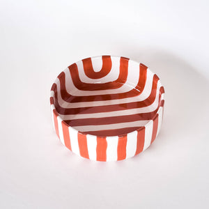 orange gestreifte Schale von Magazin Minori