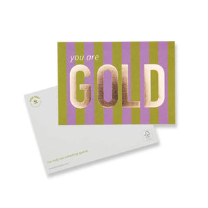 Postkarte "You are gold"
