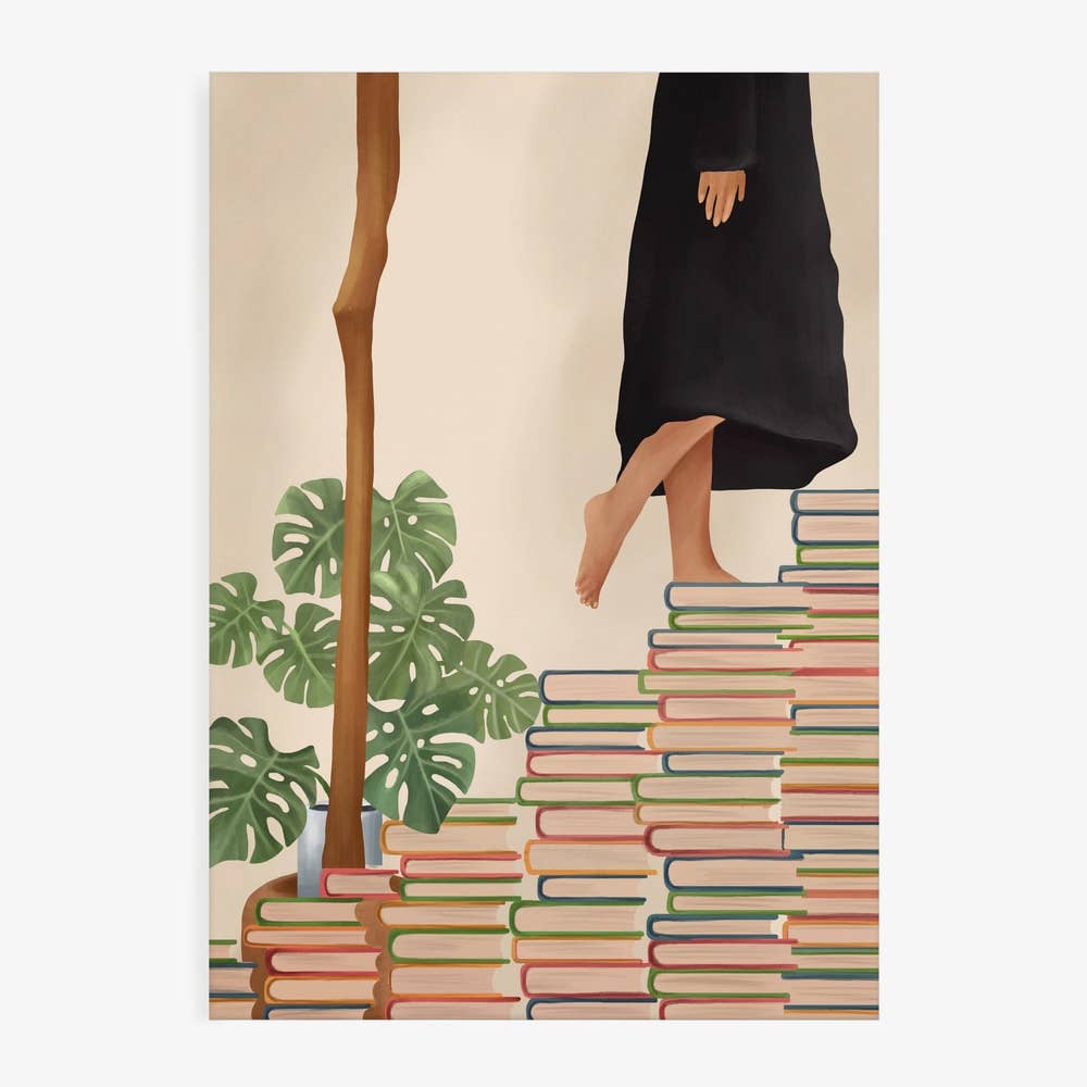 Kunstdruck "Barefoot Book Climb"