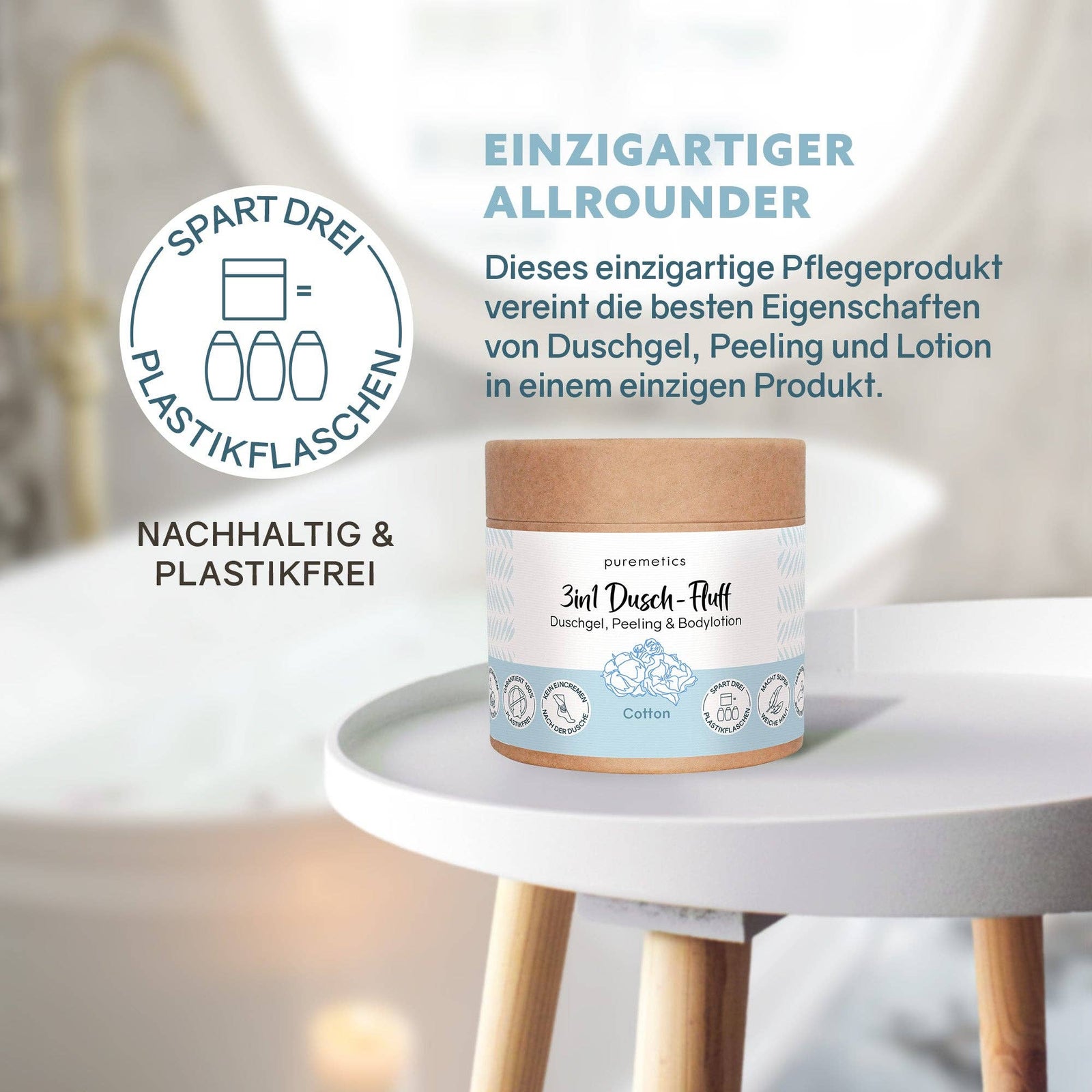 3in1 Dusch-Fluff in verschiedenen Sorten