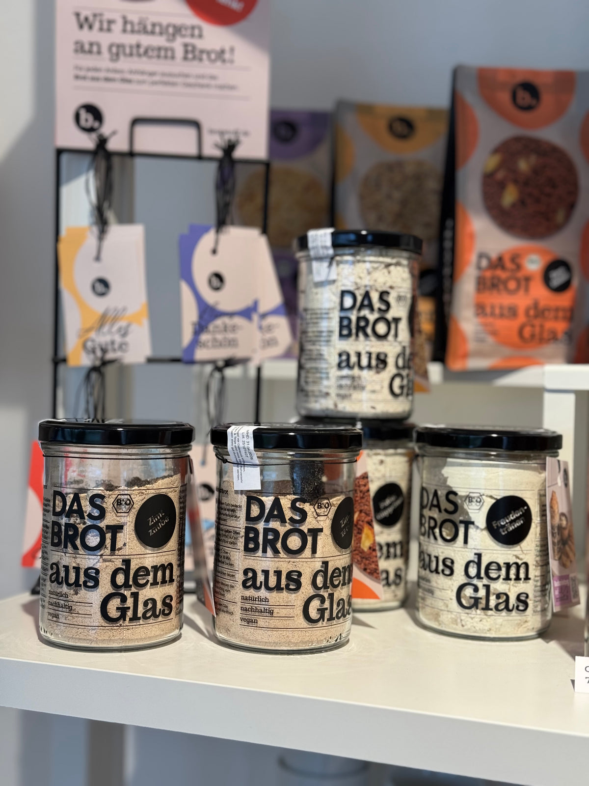Brotbackmischung im Glas
