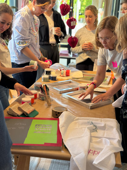 Workshop "Siebdruck" für JGA, Mädelsabende oder Geburtstage (ab 7 Personen)
