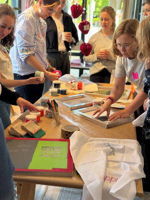 Workshop "Siebdruck" für JGA, Mädelsabende oder Geburtstage (ab 7 Personen)
