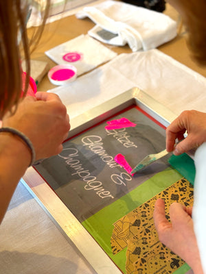 Workshop "Siebdruck" für JGA, Mädelsabende oder Geburtstage (ab 7 Personen)
