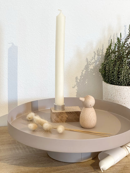 Metallschale beige