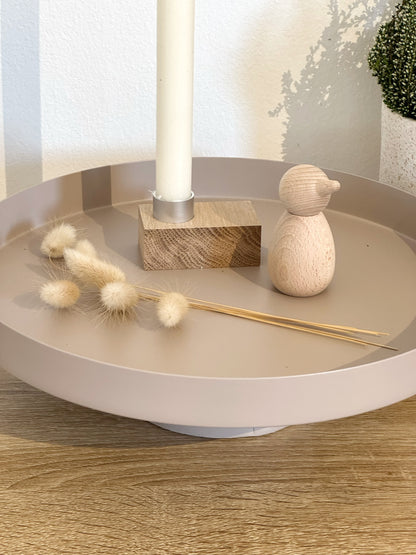 Metallschale beige