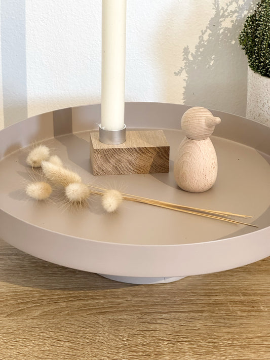 Metallschale beige