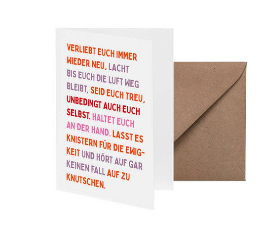 Klappkarte von fritzante . verliebt euch immer wider neu