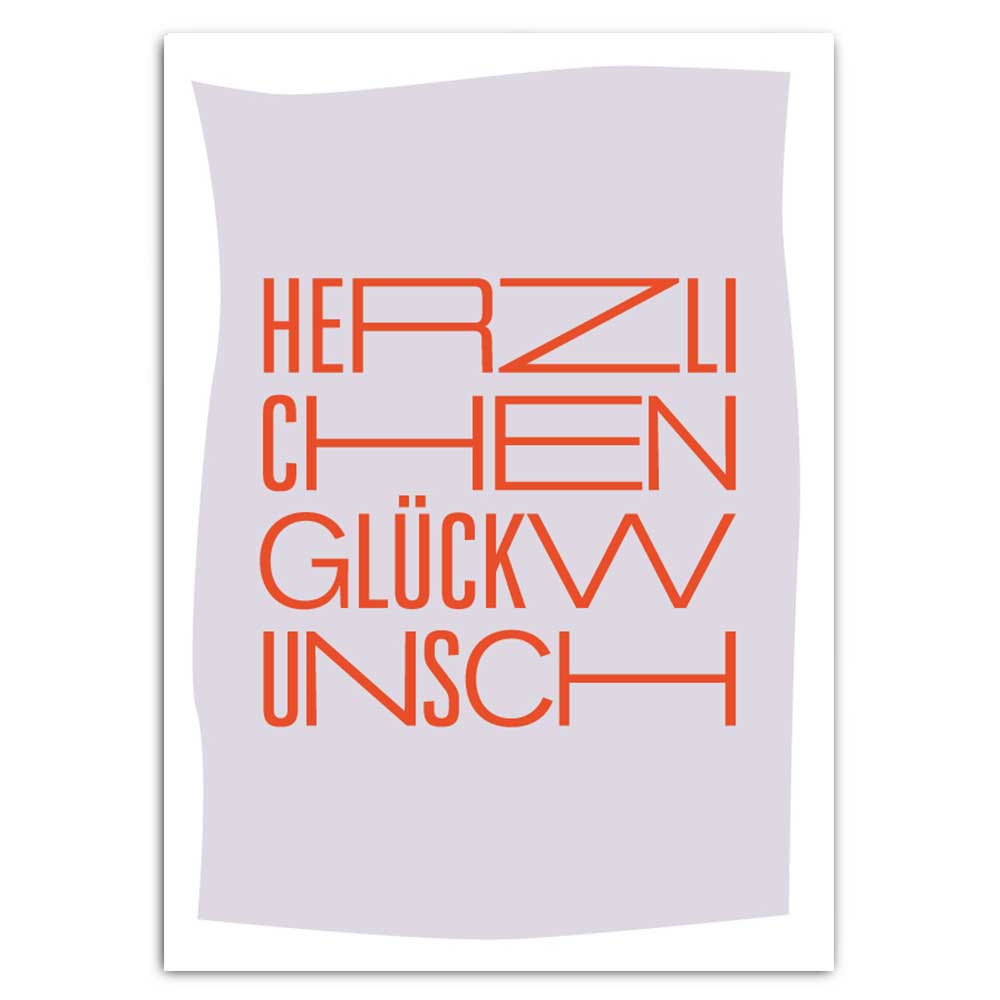 Postkarte „Herzlichen Glückwunsch“