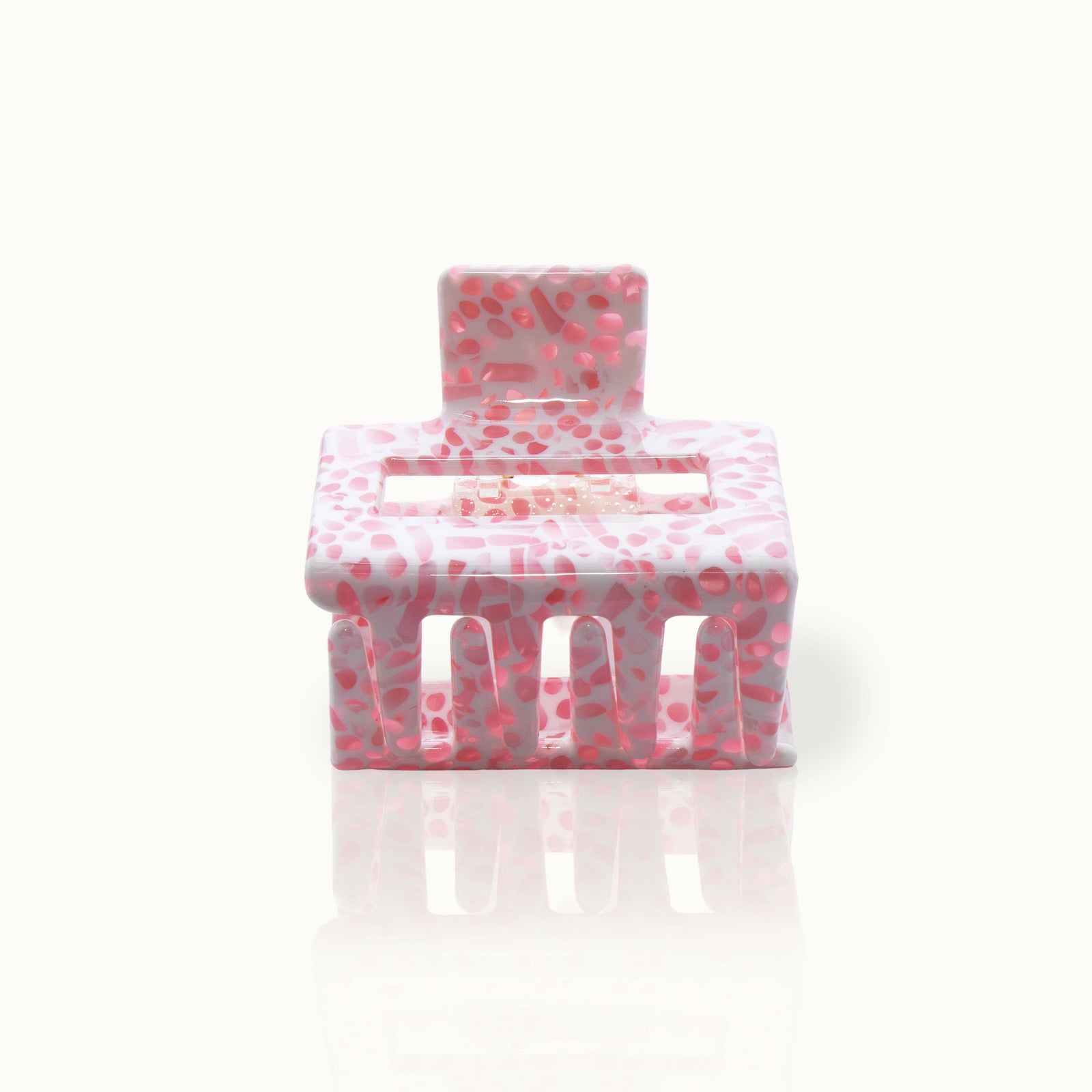 Freisteller Haarclip rosa weiß gesprengtelt