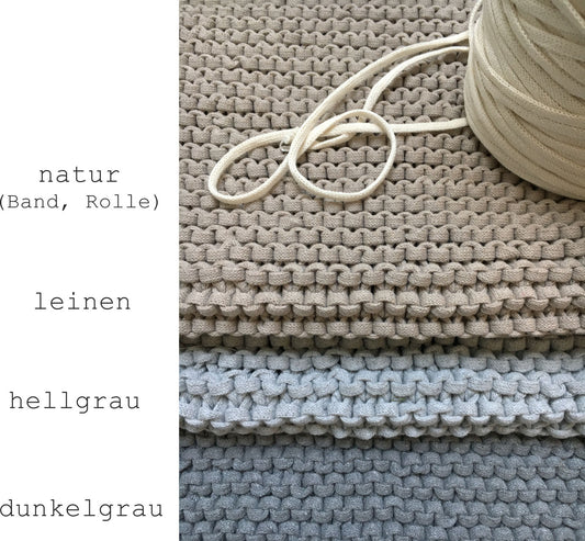 Vorstellung der lieferbaren Farben für individuell gefertigte Badvorleger von Stadtrandstil